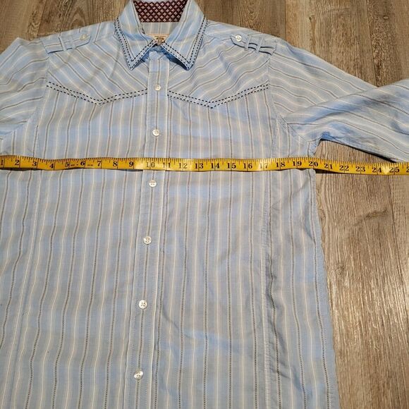 Route 66 Distinctive Detailed Western Styled Long Sleeved Button Up Mens Small - Picture 5 of 6